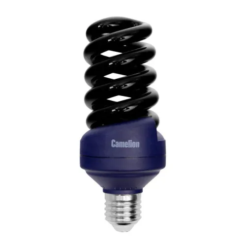 Лампа люминесцентная компакт. LH26 FS BLB 26Вт спиральная E27 220В УФ Camelion 11066 фото 4