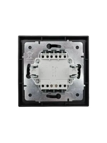 Выключатель проходной 1-кл. с индик. СП ZIMA IP20 10А безвинт. зажим черн. бархат LEZARD 704-4288-114QC фото 3