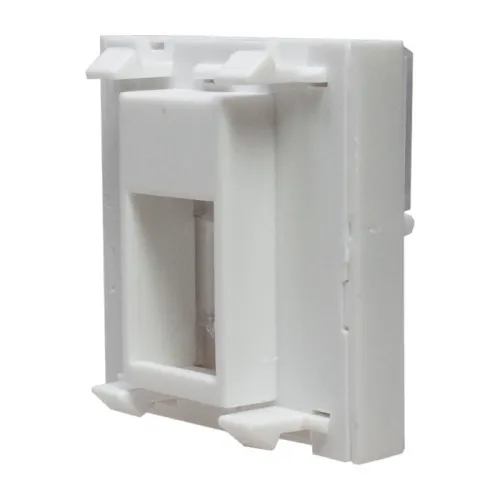 Панель лицевая 1 порт 45х45 Keystone шторка откидное маркировочное окно SUPRLAN 10-0301 фото 2