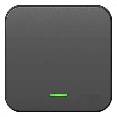 Выключатель 1-кл. ОП Blanca 10А IP20 (сх. 1) 250В с подсветкой с изолир. пластиной антрацит SE BLNVA101116 фото 5