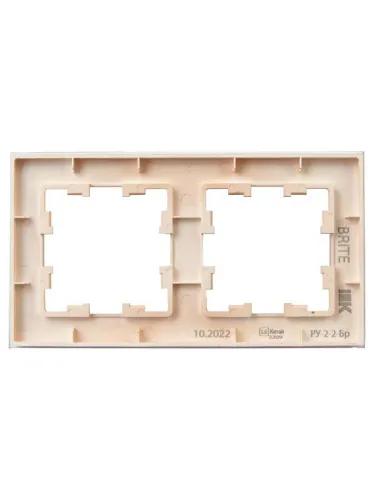 Рамка 2-м BRITE РУ-2-2-БрП стекло перс. матов. IEK BR-M22-G-31-K96 фото 4