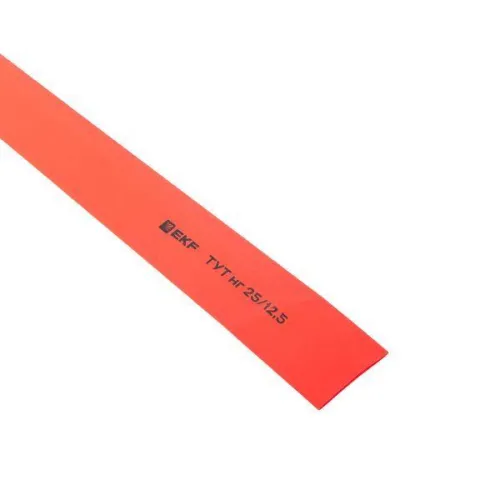 Трубка термоусадочная ТУТ нг 25/12.5 красн. 1м (уп.50м) PROxima EKF tut-25-r-1m