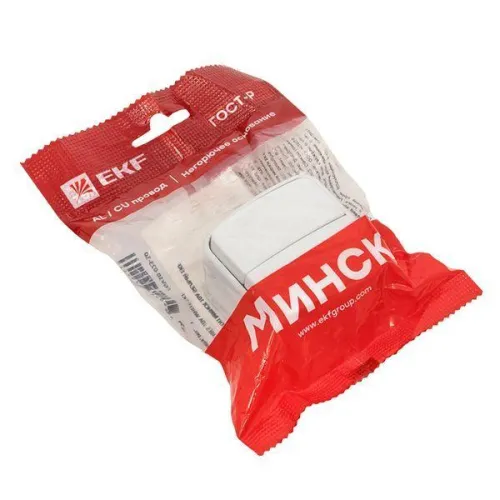 Выключатель 2-кл. ОП Минск 10А IP20 бел. Basic EKF EGV10-023-10 фото 2