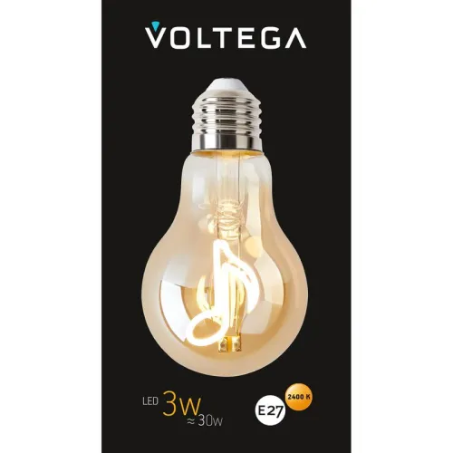 Лампа светодиодная филаментная Loft 271 A60 3Вт 2400К E27 Voltega 8582 фото 6