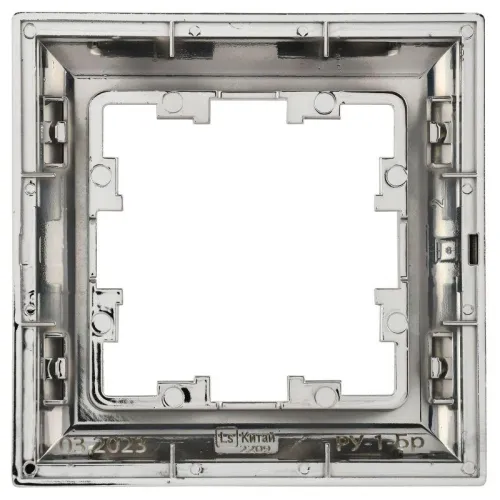 Рамка 1-м BRITE РУ-1-Бр хром/никель IEK BR-M12-12-4-K23 фото 3