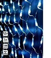 Гирлянда-сетка NTLD144-W-E 1.5х1м 144 светодиода с доп. подключ. до 3 модулей IP20 бел. SHLights 4610003328665