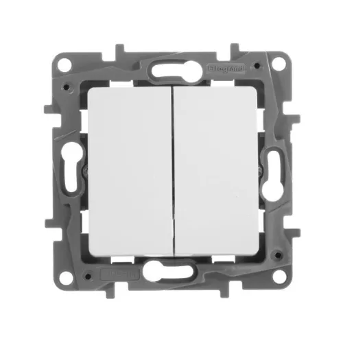 Переключатель 2-кл. СП Etika Plus 10А IP20 250В 10AX безвинтов. зажимы механизм бел. IEK 672212 фото 3