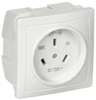 Розетка 1-м СП Рпл11-К 32А IP20 разборная для плиты с заземл. бел. IEK ERP11-032-K01