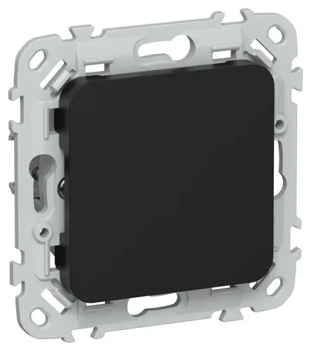 Заглушка СП FLITE ЗГ-ФлЧ с суппортом механизм черн. IEK FI-PL10-K02