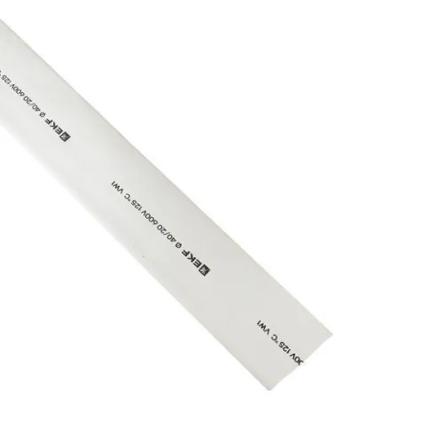 Трубка термоусадочная ТУТ нг 40/20 бел. (уп.50м) EKF tut-40-w фото 2