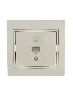 Розетка компьютерная 1-м СП Mira RJ45 крем./крем.. LEZARD 701-0303-139