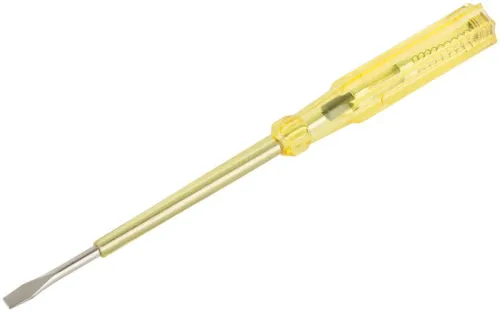 Отвертка индикаторная 100-500В 190мм желт. ручка КУРС 56502 фото 2