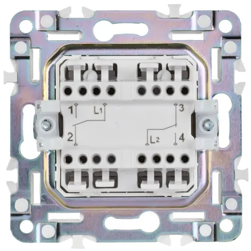 Выключатель проходной 2-кл. SKANDY 10А SK-V05B беж. IEK SK-V22-0-10-K10 фото 3
