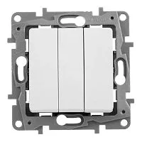 Выключатель 3-кл. СП Etika 10А IP20 250В 10AX винтов. зажимы механизм бел. IEK 672243