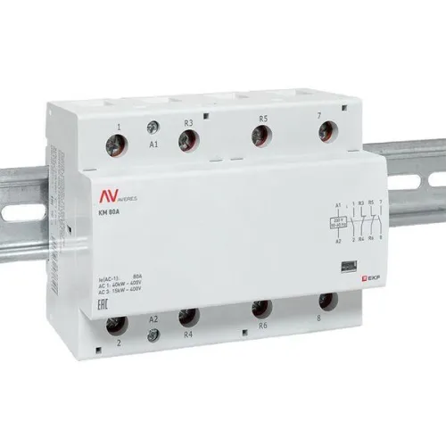 Контактор модульный КМ 80А 2NO+2NC 230В AC (6 мод.) AVERES EKF km-av-6-80-22-230V фото 8