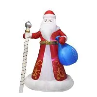 Фигура надувная 3D "Дед Мороз с подарками" 300см внутренняя подсветка 12LED компрессор с адаптером 12В IP44 Neon-Night 511-055