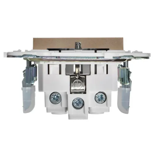 Розетка SKANDY 16А с заземл. защ. шторки SK-R04Sa песочн. IEK SK-R14-16-K98 фото 5