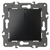Переключатель перекрестный 2-кл. Elegance 14-1112-05 10АХ-250В антрацит Эра Б0065302