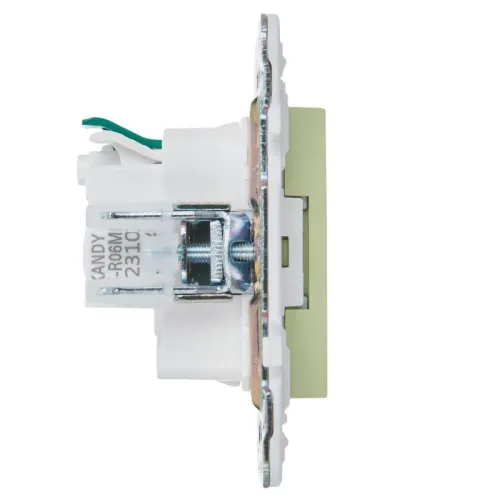 Розетка SKANDY 16А с заземл. защ. шторки безвинт. крепл. SK-R06G мятный IEK SK-R14-16-1-K06 фото 5