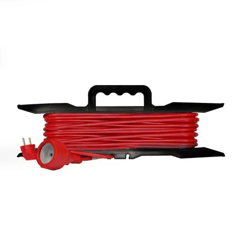 Удлинитель-шнур на рамке 1х30м с заземл. 10А IP20 2.2кВт ПВС 3х1 DOMTOK 2480 фото 3