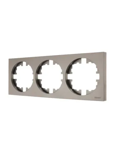Рамка 3-м OSEN горизонт. квадрат титан LEZARD 743-3700-148 фото 2