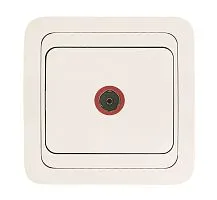 Розетка телевизионная TV 1-м СП Mimoza 16А IP20 бел./бел. Makel 12007