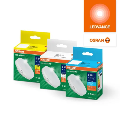 Лампа светодиодная LED G4 Value LVGX53100 10W/940 CRI95 10Вт 4000К 1000лм таблетка матов. GX53 170-250В OSRAM 4058075582095 фото 2