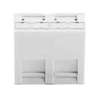 Вставка 45х45 для 2 модулей Keystone наклонная (аналог Mosaic) бел. DKC RNW452AWH