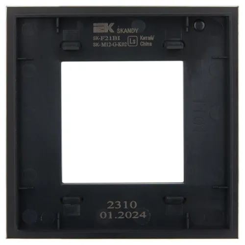 Рамка 1-м SKANDY SK-F21Bl стекло черн. IEK SK-M12-G-K02 фото 4