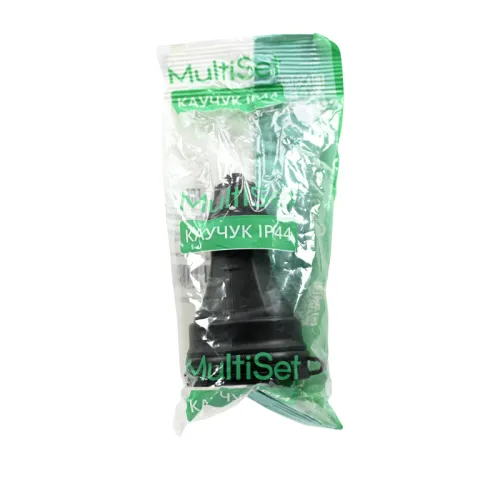 Розетка 1-м MultiSet 16А 250В IP44 с заземл. каучук черн. SE MST4002BK фото 5