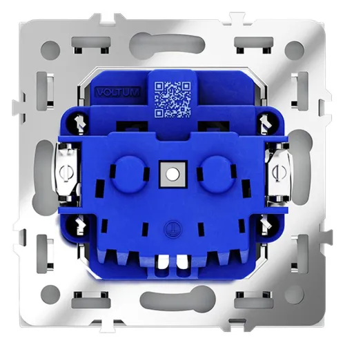 Розетка 1-м СП S70 16А с заземл. защ. шторки механизм бел. матов. Voltum VLS040202 фото 7