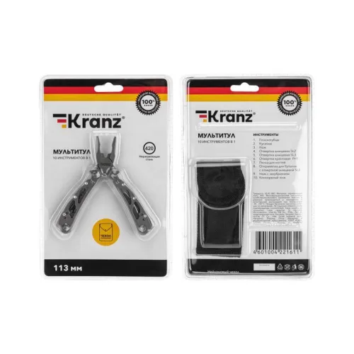 Мультитул 10 функций 113мм Kranz KR-12-4902-2 фото 8