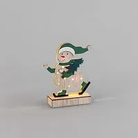 Фигура деревянная "Снеговик" 18см 5LED тепл. бел. 0.1Вт IP20 с подсветкой Neon-Night 504-017