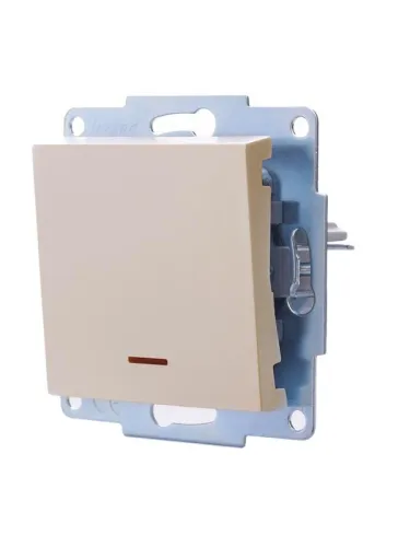 Выключатель 1-кл. СП Vesna с индикацией механизм крем. LEZARD 742-0388-111 фото 2