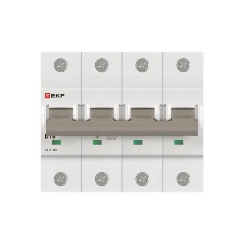 Выключатель автоматический 4п D 16А 15кА ВА 47-125 PROxima EKF mcb47125-4-16D фото 3