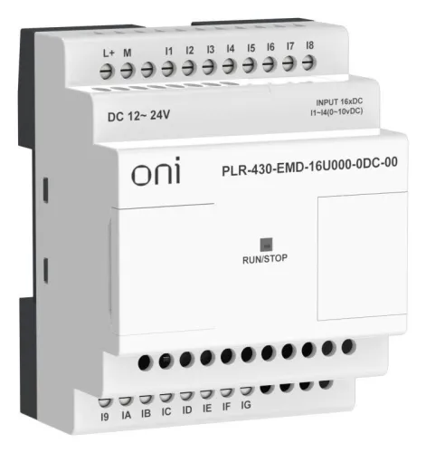 Модуль расширения входов выходов ПЛК 430 12 DI 4 UI (0-10В/DI) 24В DC ONI PLR-430-EMD-16U000-0DC-00 фото 7