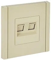 Розетка компьютерная 2-м RJ45 кат.6 FORTE&PIANO FP434 ваниль IEK FP-K20-2-K10