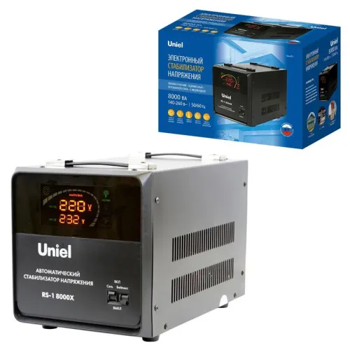Стабилизатор напряжения RS-1 8000X 8000В.А 1ф релейный напольн. TM Uniel UL-00012859 фото 4