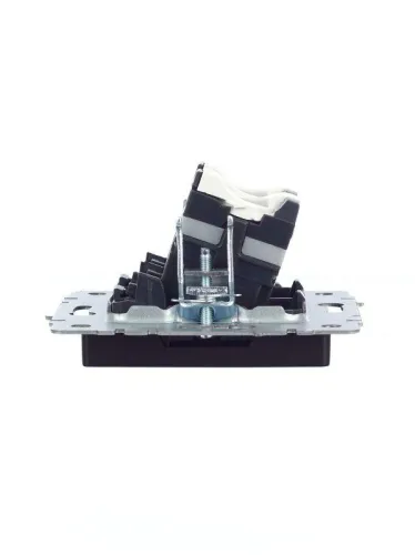 Розетка компьютерная двойн. СП RJ45 кат.5E BRITE РК10-2-БрЧ механизм черн. IEK BR-K20-1-K02 фото 5