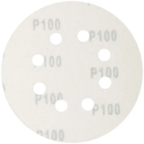 Набор кругов абразивных шлифовальных перфорированных на ворсовой основе под "липучку" Р100 125мм (уп.5шт) Profi Cutop 85-620 фото 2