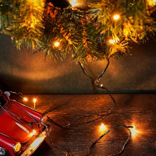 Гирлянда светодиодная "Твинкл Лайт" 4м 25LED тепл. бел. 2Вт 230В IP20 с контроллером 8 режимов провод ПВХ темн. зел. Neon-Night 303-016 фото 5