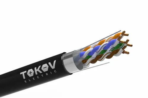 Кабель витая пара F/UTP 4х2х24AWG(0.51мм) кат.5E PE outdoor Fluke tested 305м (м) PRO TOKOV ELECTRIC TKP-C05-F42-5E-305-OD