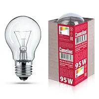 Лампа электрич. накаливания 95/A/CL/E27/G с прозр. колбой ЛОН ГОФРА Б230-95-6 Camelion 15043