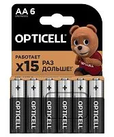 Элемент питания алкалиновый AA/LR6 (блист. 6шт) Basic Opticell 5051006