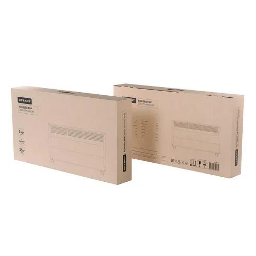 Конвектор электрический с механическим термостатом 2кВт Х-нагревательный элемент ножки Rexant 60-0117 фото 3