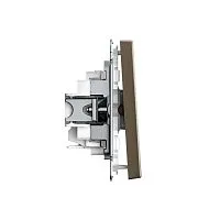 Выключатель 1-кл. ArtGallery 10AX быстрозажим. клем. механизм мокко SE GAL000611S