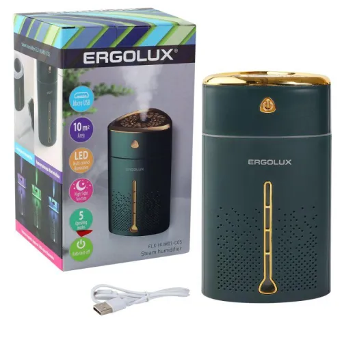 Увлажнитель ELX-HUM01-C05 зел./зол. Ergolux 15326 фото 8
