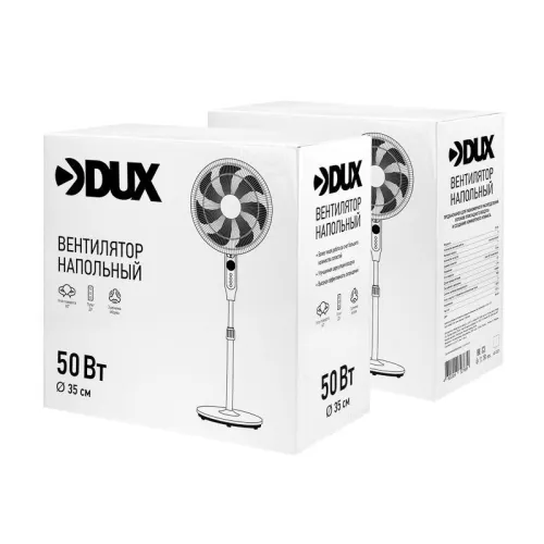 Вентилятор напольный 50Вт 7 лопастей д/у управление бел. DUX 60-0221 фото 8