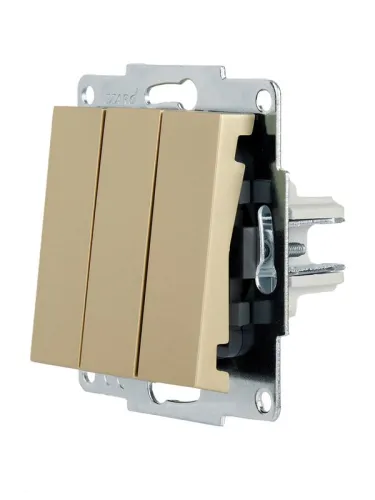 Выключатель тройной VESNA зол. LEZARD 742-3688-109 фото 4