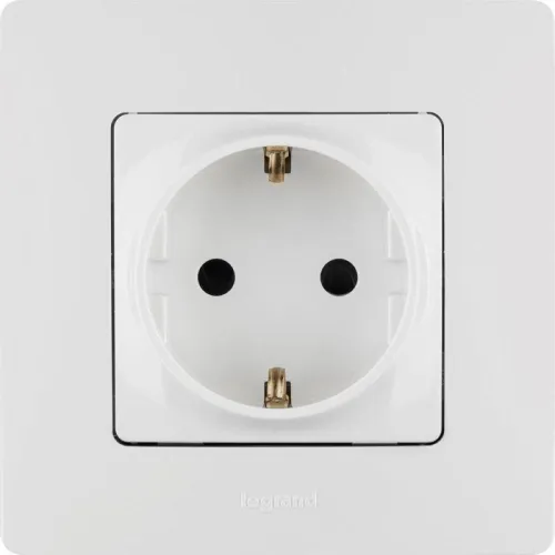 Розетка 1-м СП Etika 16А IP31 250В 2P+E с заземл. защ. шторки немецк. стандарт винтов. клеммы механизм бел. IEK 672222 фото 3